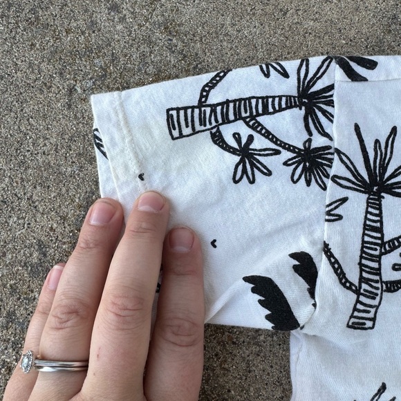 Zara Kids Palm Tree Print T-Shirt - Black and White - Picture 3 of 5